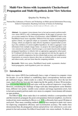 Multi-View Stereo with Asymmetric Checkerboard Propagation and
  Multi-Hypothesis Joint View Selection