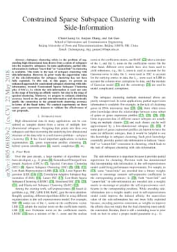 Constrained Sparse Subspace Clustering with Side-Information