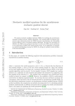 Stochastic modified equations for the asynchronous stochastic gradient
  descent