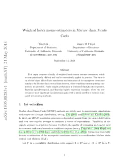 Weighted batch means estimators in Markov chain Monte Carlo
