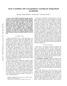 Scene Coordinate and Correspondence Learning for Image-Based
  Localization