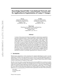Knowledge-based Fully Convolutional Network and Its Application in
  Segmentation of Lung CT Images