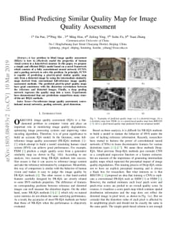 Blind Predicting Similar Quality Map for Image Quality Assessment