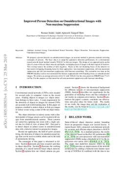 Improved Person Detection on Omnidirectional Images with Non-maxima
  Suppression
