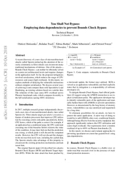You Shall Not Bypass: Employing data dependencies to prevent Bounds
  Check Bypass