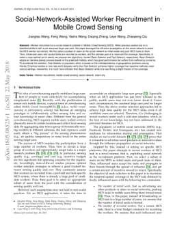 Social-Network-Assisted Worker Recruitment in Mobile Crowd Sensing