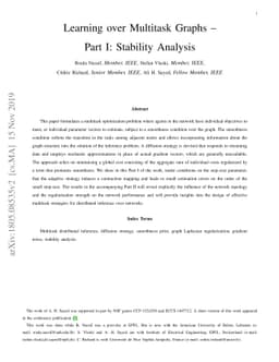 Learning over Multitask Graphs -- Part I: Stability Analysis
