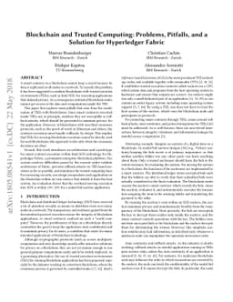 Blockchain and Trusted Computing: Problems, Pitfalls, and a Solution for
  Hyperledger Fabric