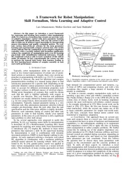 A Framework for Robot Manipulation: Skill Formalism, Meta Learning and
  Adaptive Control
