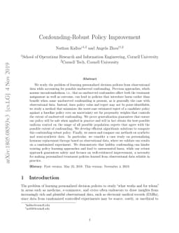 Confounding-Robust Policy Improvement