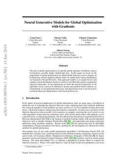 Neural Generative Models for Global Optimization with Gradients