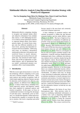 Multimodal Affective Analysis Using Hierarchical Attention Strategy with
  Word-Level Alignment