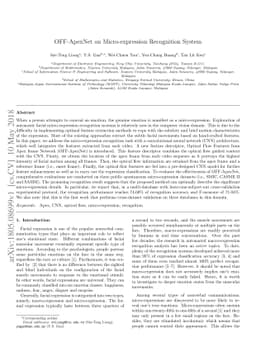 OFF-ApexNet on Micro-expression Recognition System