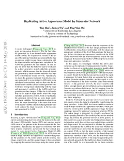 Replicating Active Appearance Model by Generator Network