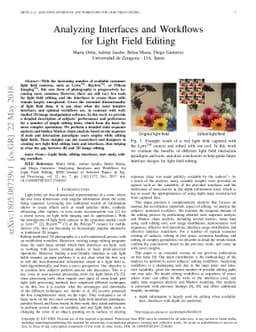 Analyzing Interfaces and Workflows for Light Field Editing