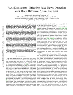FAKEDETECTOR: Effective Fake News Detection with Deep Diffusive Neural
  Network