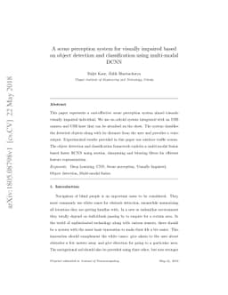 A scene perception system for visually impaired based on object
  detection and classification using multi-modal DCNN