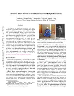 Resource Aware Person Re-identification across Multiple Resolutions