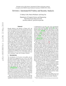 Soteria: Automated IoT Safety and Security Analysis