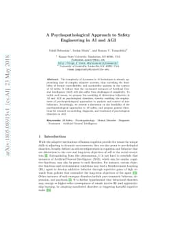 A Psychopathological Approach to Safety Engineering in AI and AGI