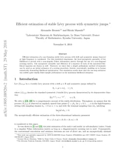 Efficient estimation of stable Levy process with symmetric jumps