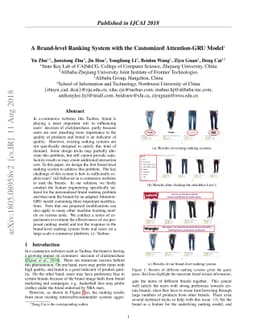 A Brand-level Ranking System with the Customized Attention-GRU Model