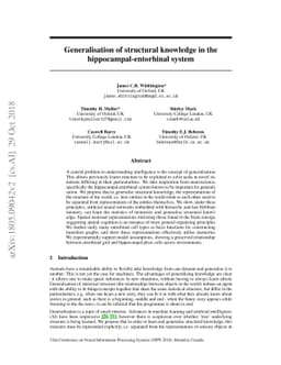 Generalisation of structural knowledge in the hippocampal-entorhinal
  system