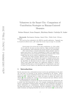 Volunteers in the Smart City: Comparison of Contribution Strategies on
  Human-Centered Measures