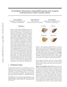 Probabilistic Riemannian submanifold learning with wrapped Gaussian
  process latent variable models