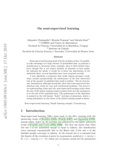 On semi-supervised learning