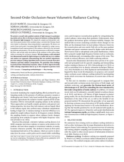 Second-Order Occlusion-Aware Volumetric Radiance Caching