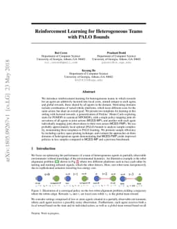 Reinforcement Learning for Heterogeneous Teams with PALO Bounds