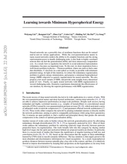 Learning towards Minimum Hyperspherical Energy