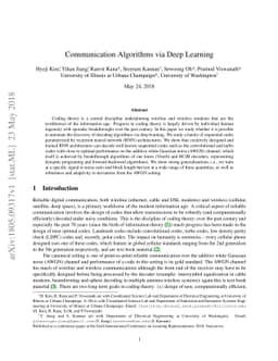 Communication Algorithms via Deep Learning