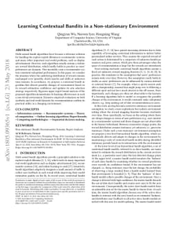 Learning Contextual Bandits in a Non-stationary Environment