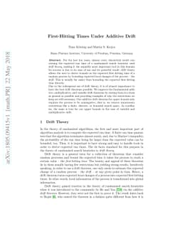 First-Hitting Times Under Additive Drift