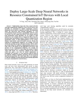 Deploy Large-Scale Deep Neural Networks in Resource Constrained IoT
  Devices with Local Quantization Region