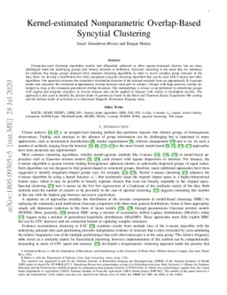 Kernel-estimated Nonparametric Overlap-Based Syncytial Clustering