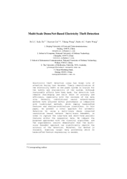 Multi-Scale DenseNet-Based Electricity Theft Detection