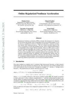 Online Regularized Nonlinear Acceleration