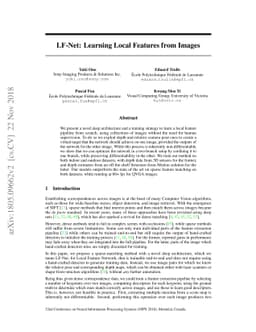 LF-Net: Learning Local Features from Images