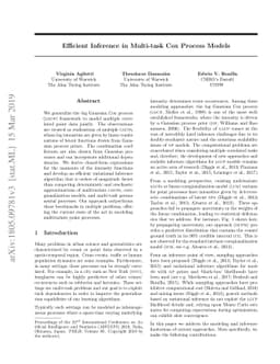 Efficient Inference in Multi-task Cox Process Models