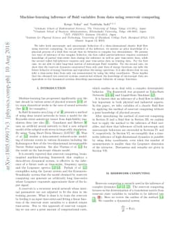 Machine-learning inference of fluid variables from data using reservoir
  computing