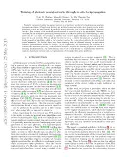 Training of photonic neural networks through in situ backpropagation