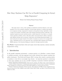 How Many Machines Can We Use in Parallel Computing for Kernel Ridge
  Regression?