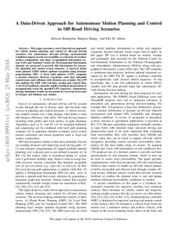 A Data-Driven Approach for Autonomous Motion Planning and Control in
  Off-Road Driving Scenarios