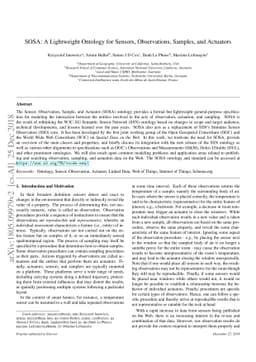 SOSA: A Lightweight Ontology for Sensors, Observations, Samples, and
  Actuators