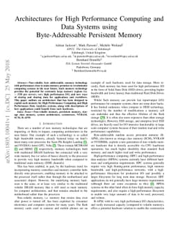 Architectures for High Performance Computing and Data Systems using
  Byte-Addressable Persistent Memory
