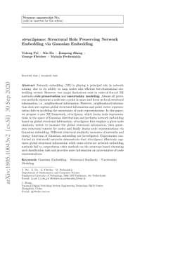 struc2gauss: Structural Role Preserving Network Embedding via Gaussian
  Embedding