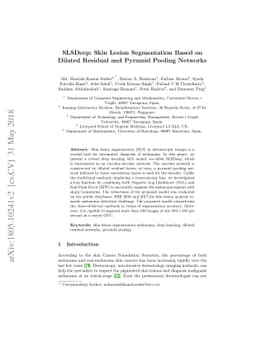 SLSDeep: Skin Lesion Segmentation Based on Dilated Residual and Pyramid
  Pooling Networks